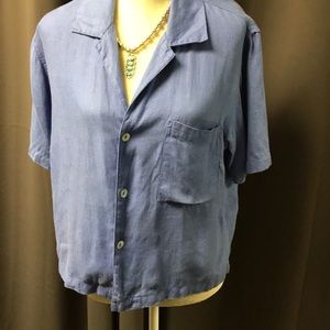 Chico’s Design Blue bottom down shirt
